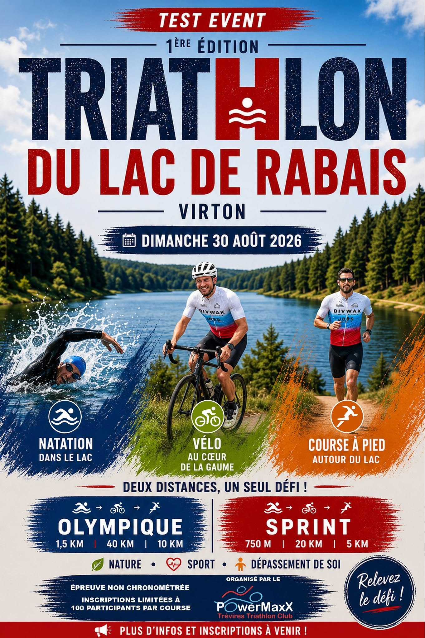 Affiche du Triathlon de Rabais