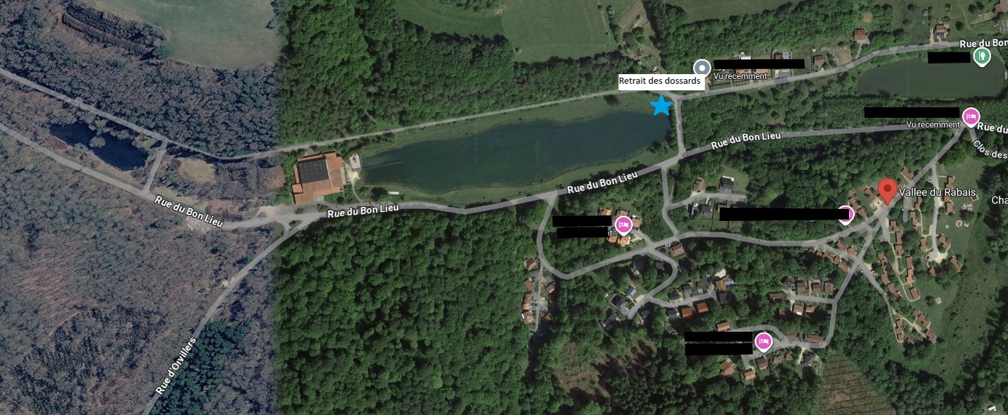 Localisation du retrait des dossards